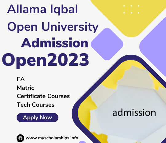 Admission to Allama Iqbal Open University 2023 Apply Now!
