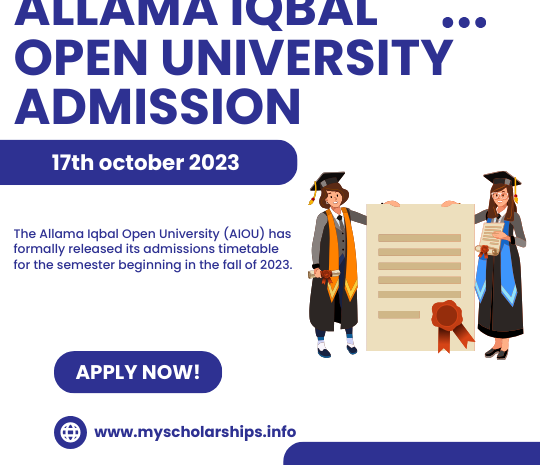 Admission in Allama Iqbal Open University for the Autumn of 2023